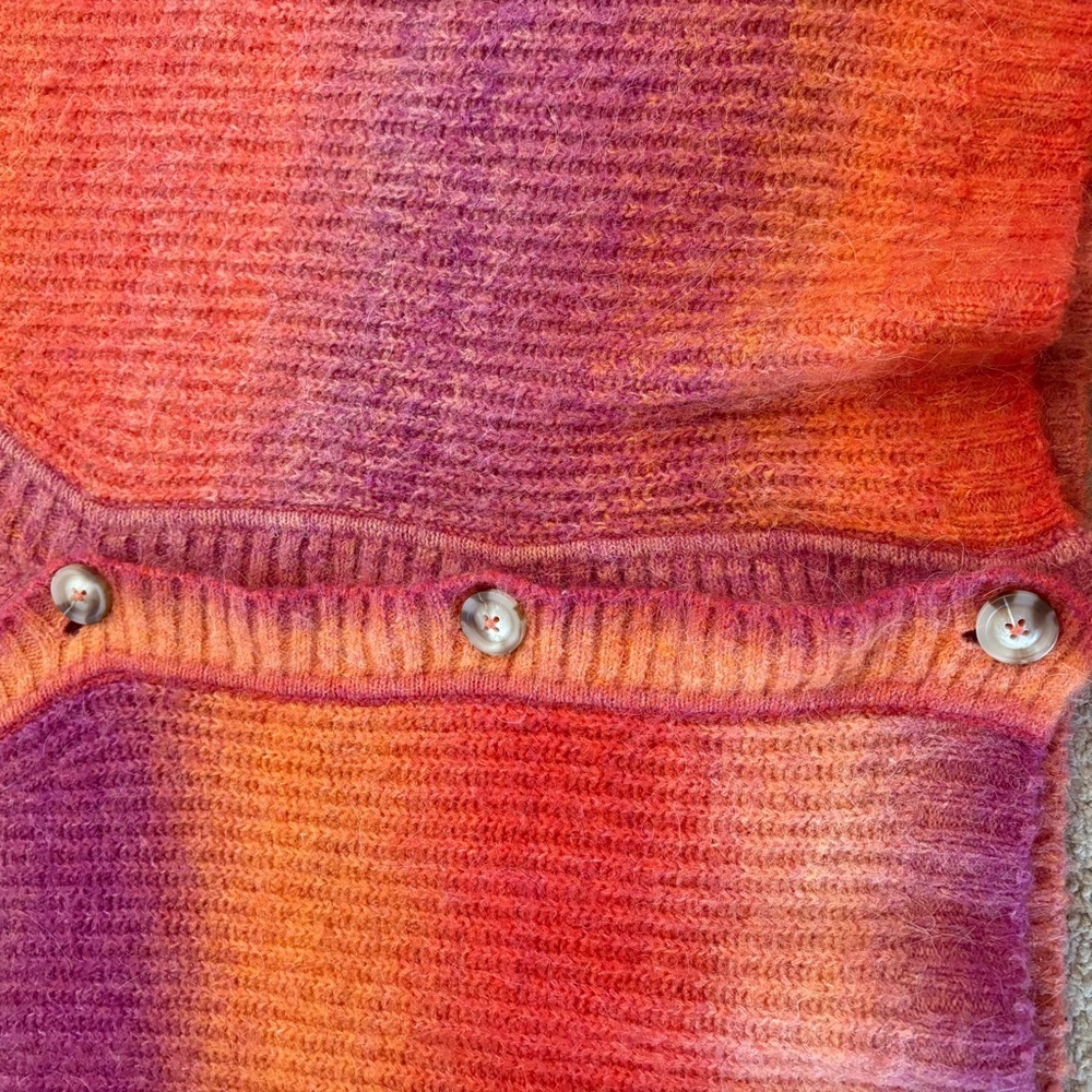 Anthropolgie Maeve Hallie Space-Dyed Cardigan Women’s Wool Blend Size Large - Picture 11 of 13
